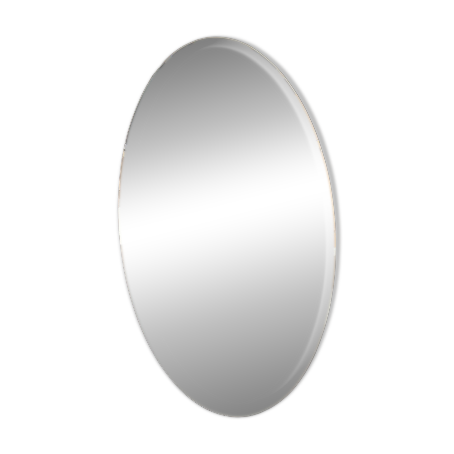 Grand miroir ovale vintage