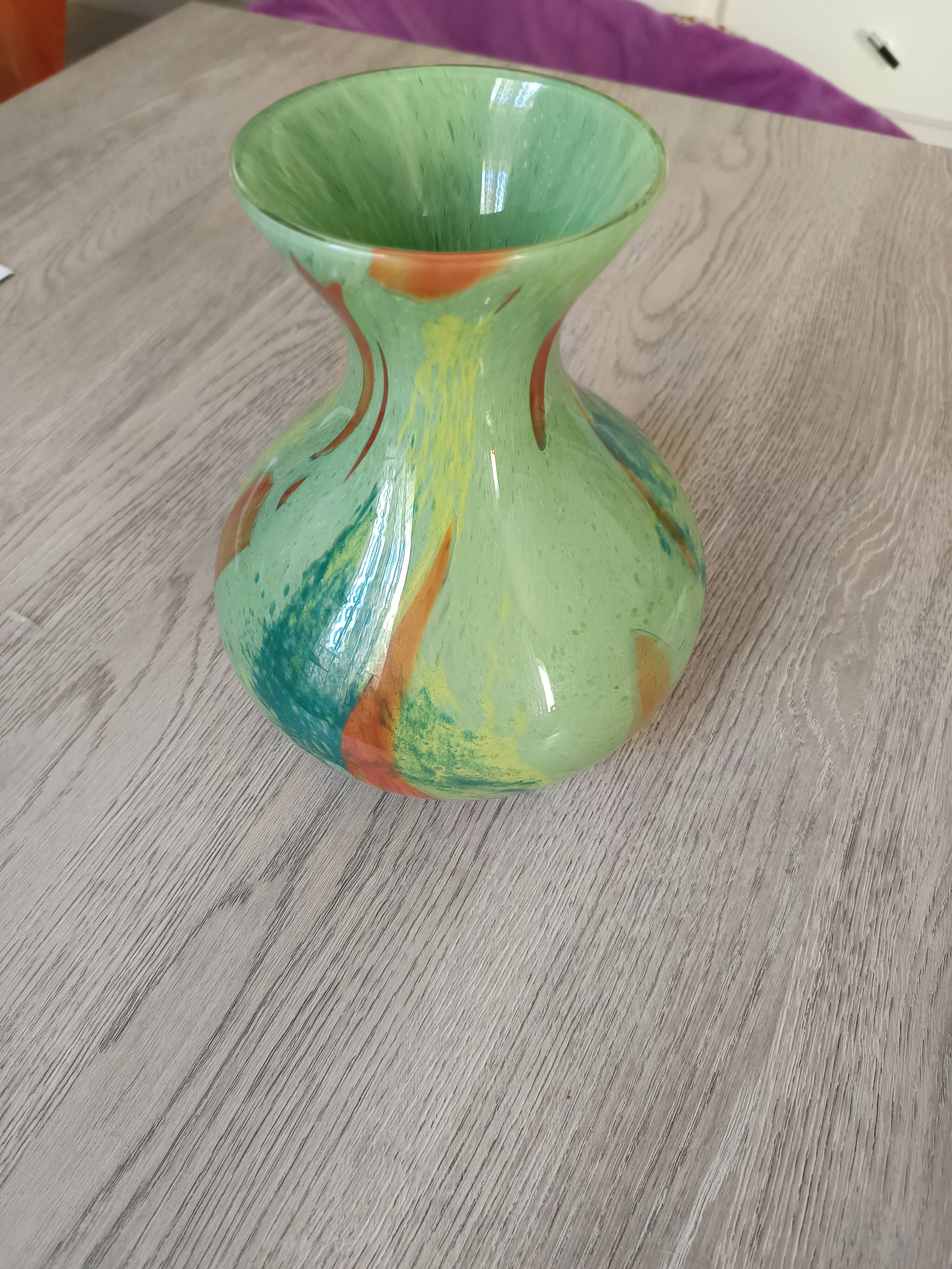 Glass vase, La Rochère crystalware