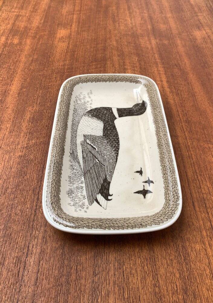 Vintage German ceramic bird plate by Thomas.