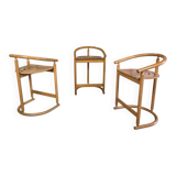 Set of 3 Almillmö bar stools, vintage 1980s German design