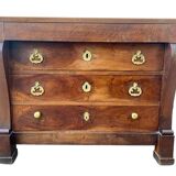 Commode empire A Crosse En Noyer Massif 19eme