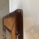 Big faux bamboo and leather mirror