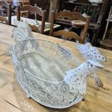 Iron basket with hen