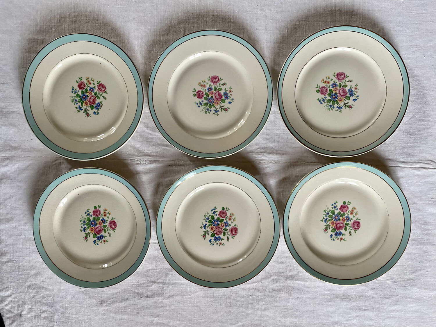 Vintage floral plates