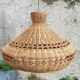 Wicker and rattan pendant light