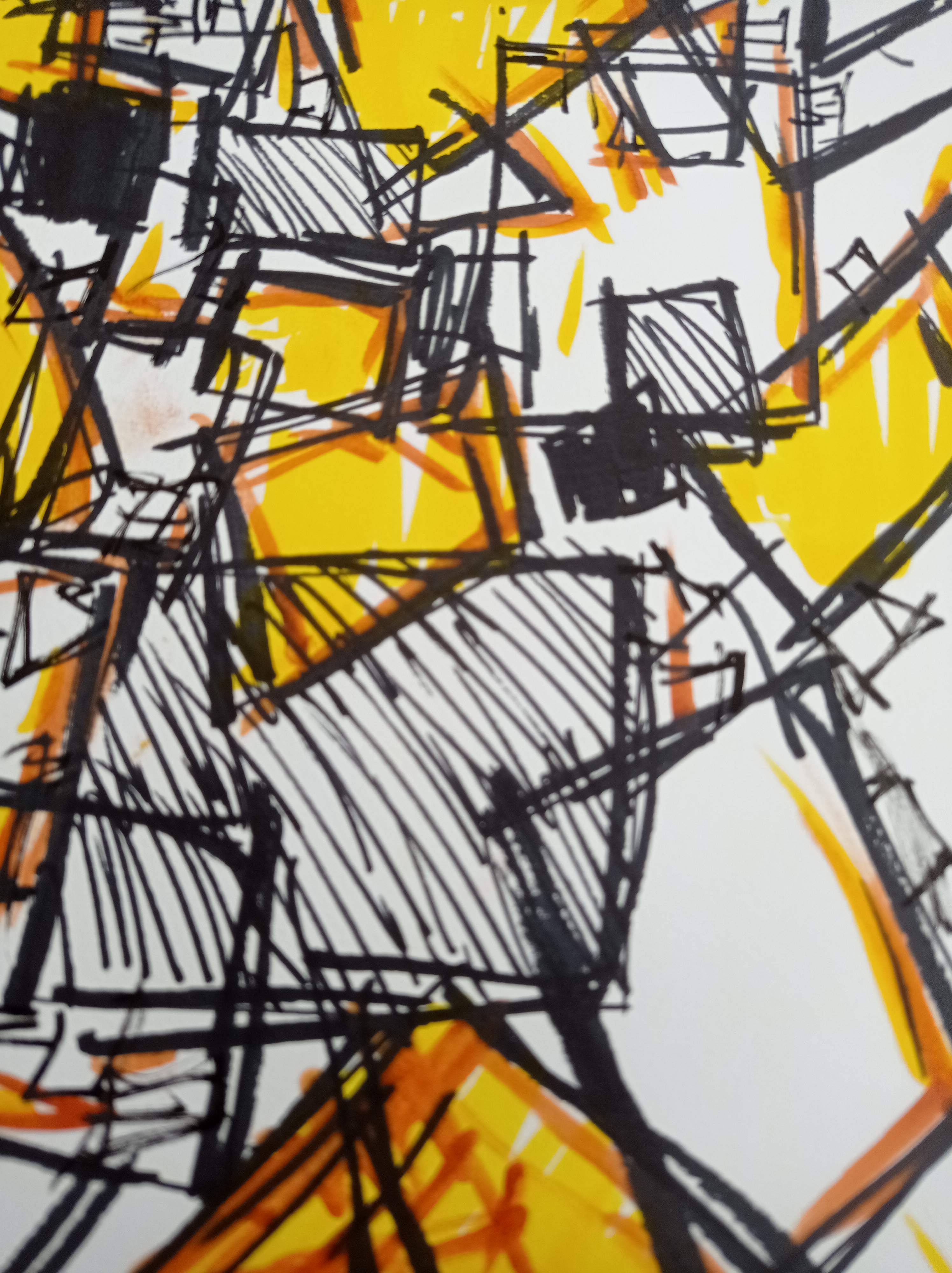 Abstraction Espace fuyant- œuvre unique