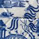 Plat de transfert anglais du XIXème siècle Saule Bleu