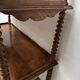 Napoleon III console table with three shelves in mahogany and veneer, 19th century
