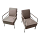 2 vintage nude leather "Cinema" easy chairs by Gunilla Allard for Lammhults | 1990s