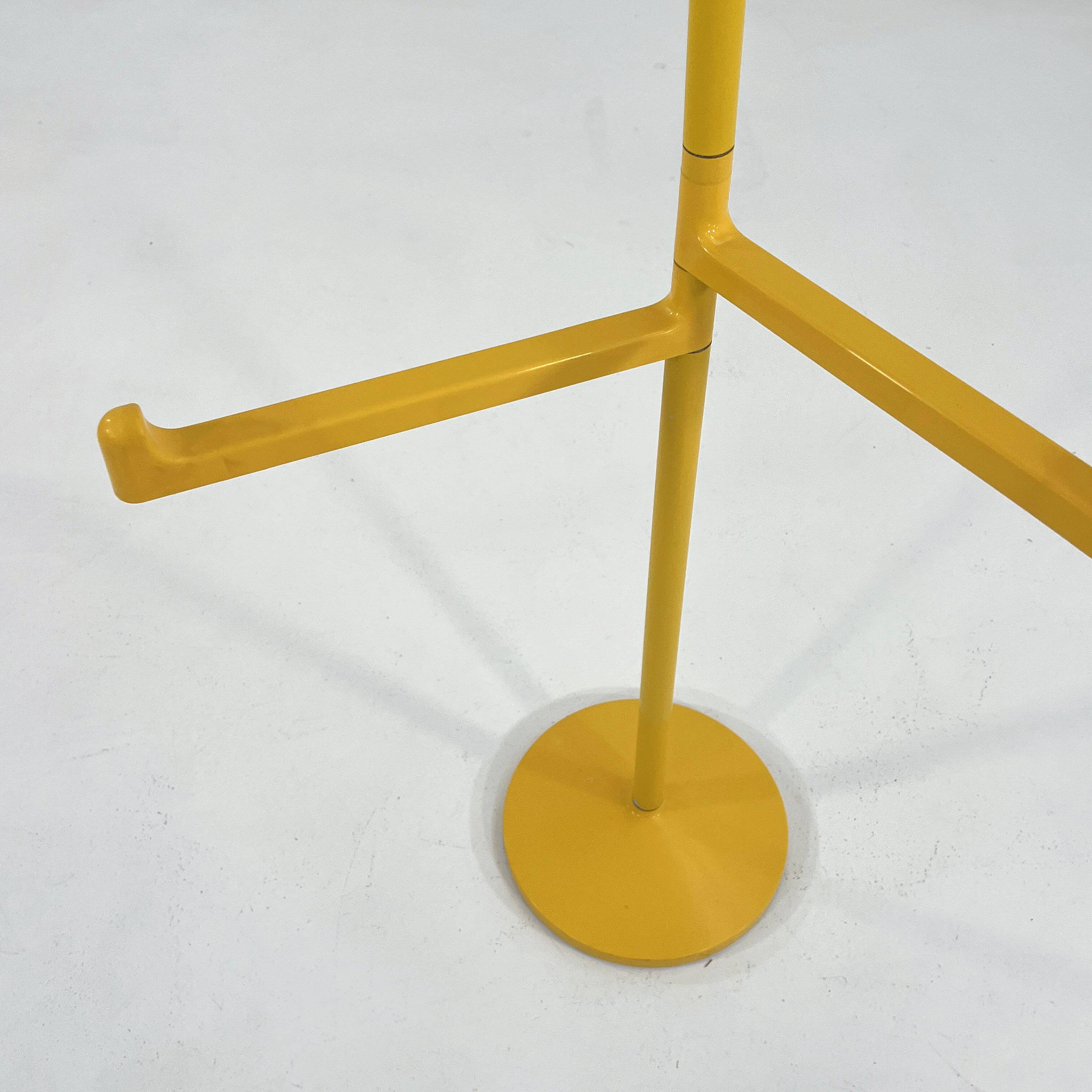 Yellow towel holder by Makio Hasuike for Gedy, 1970s