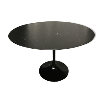 Table Knoll Eero Saarinen Tulip signed 107 black marble