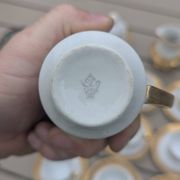 Coffee service – Vintage porcelain gilded with gold – Porcelena Silvestre