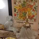 Duo of lampshade, art deco tulip globe
