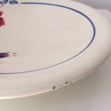 Large round ceramic serving platter from Lunéville, Chantal pattern