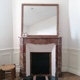 19th century square-format mercury mirror 100x90cm