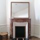 19th century square-format mercury mirror 100x90cm