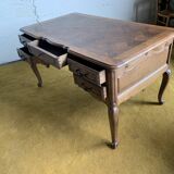 Double-sided solid oak desk