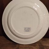 French vintage large serving plate, R. Lafitte, Terre de Fer, Salins
