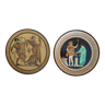2 assiettes décoratives en argile à suspendre reproductions Grèce antique