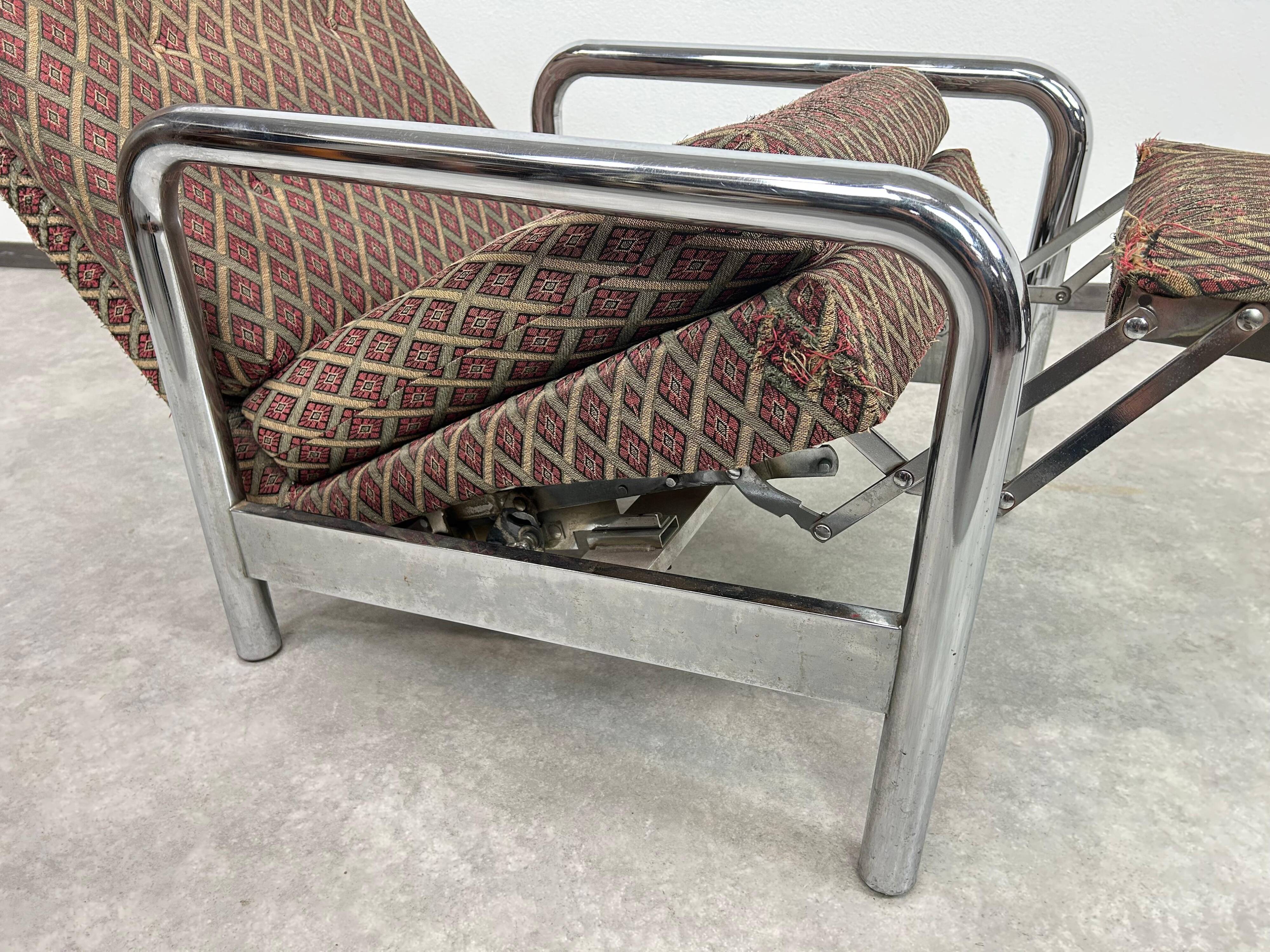 Vintage tubular chrome armchair by Milo Baughman for James Inc./Thayer Coggin.