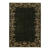 Hand-knotted anatolian antique 1970s 213 cm x 298 cm black wool carpet