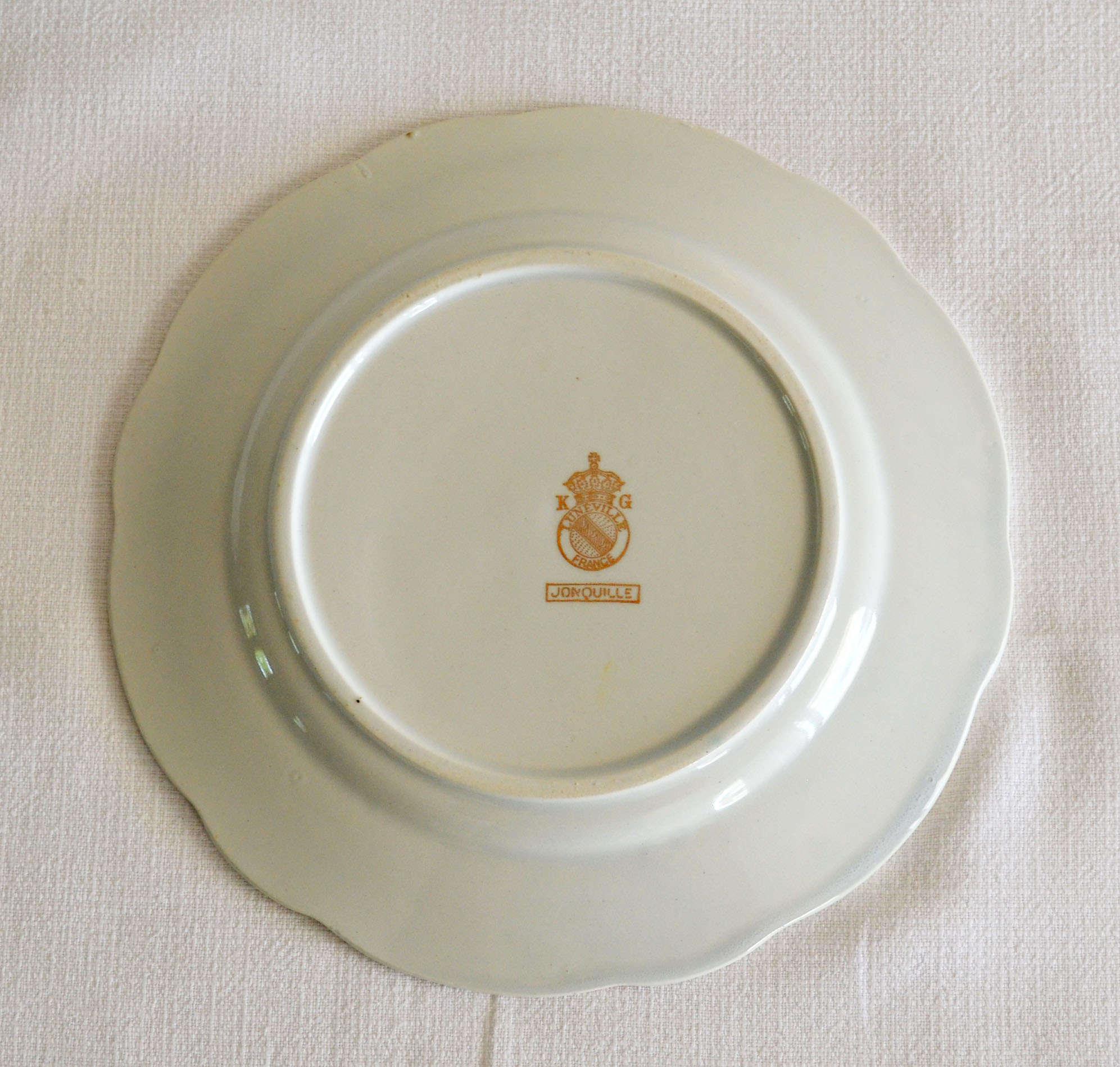 6 dessert plates lunéville model daffodil