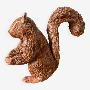 Squirrel ceramic statuette