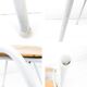 Chaise vintage Mid-Century bois et métal blanc style industriel scandinave