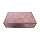Pink mother-of-pearl and brass box 70s