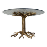 Table à manger en branche d'arbre, années 1980