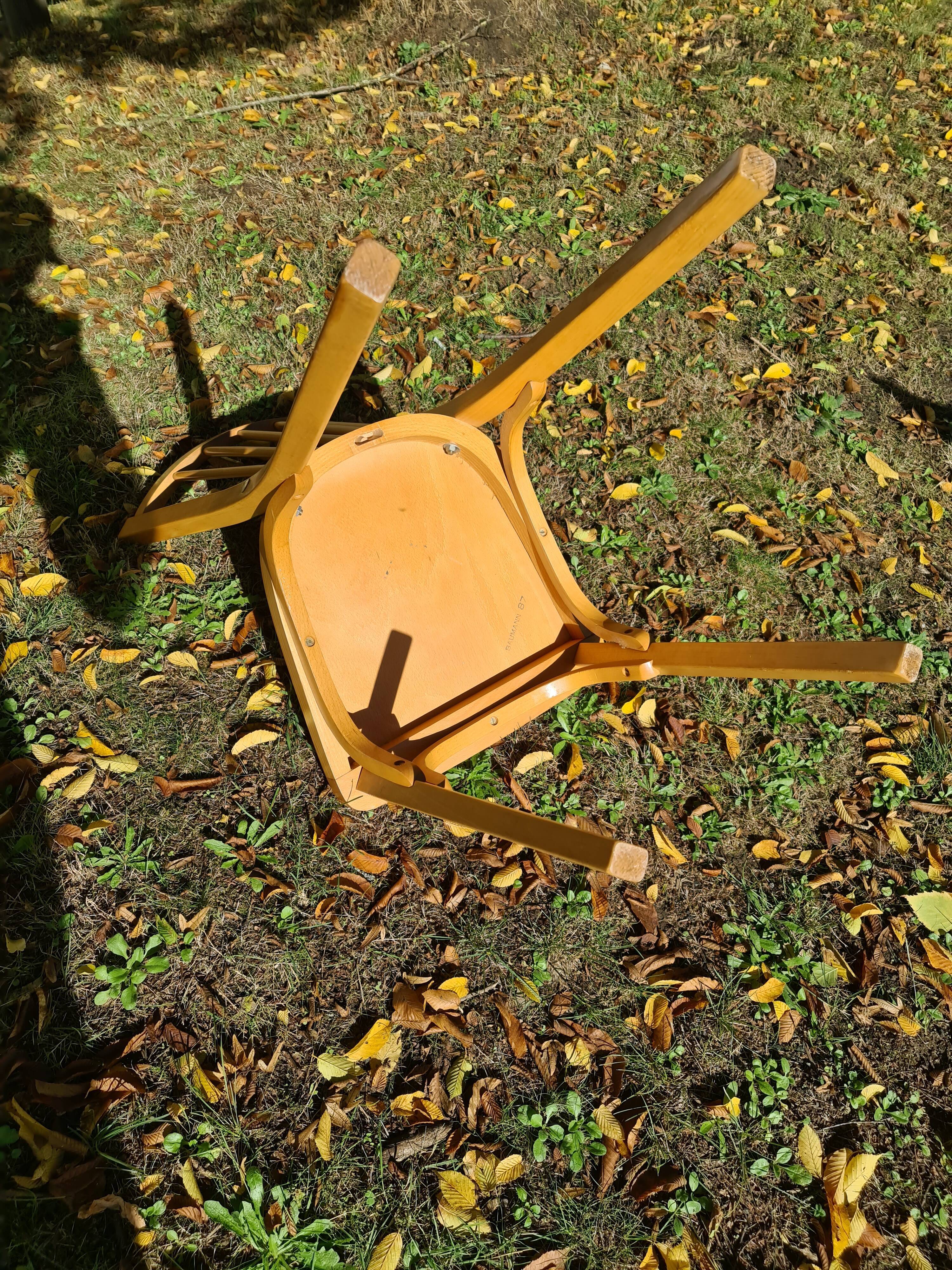 Série de 4 chaises vintage bistrot Baumann 87