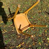 Series of 4 vintage chairs bistro Baumann 87