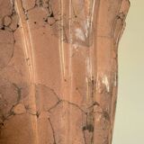 Art Deco ceramic vase in pink marble style