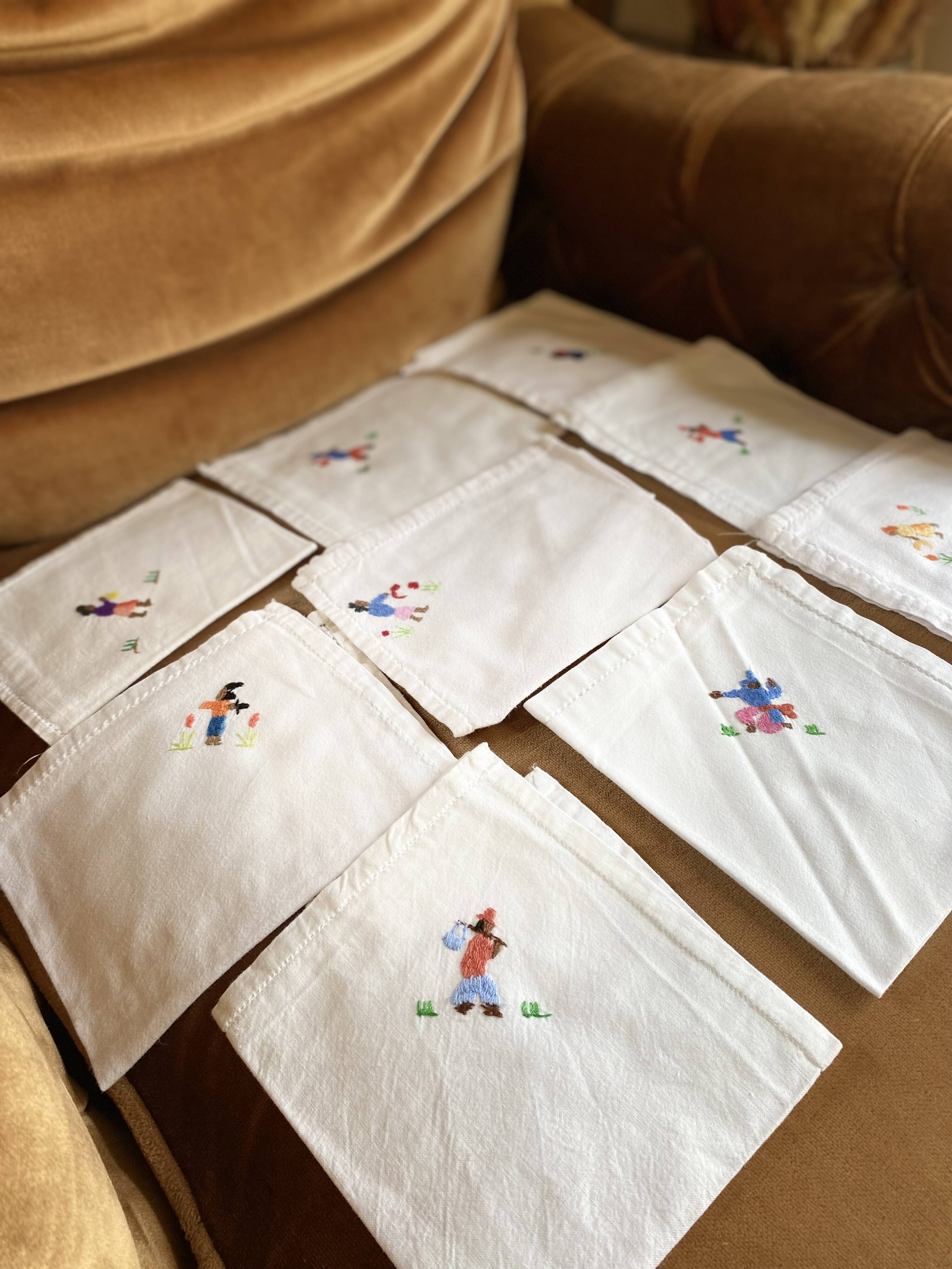Embroidered napkins