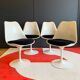 Series of 4 Tulip chairs by Eero Saarinen.  Knoll International