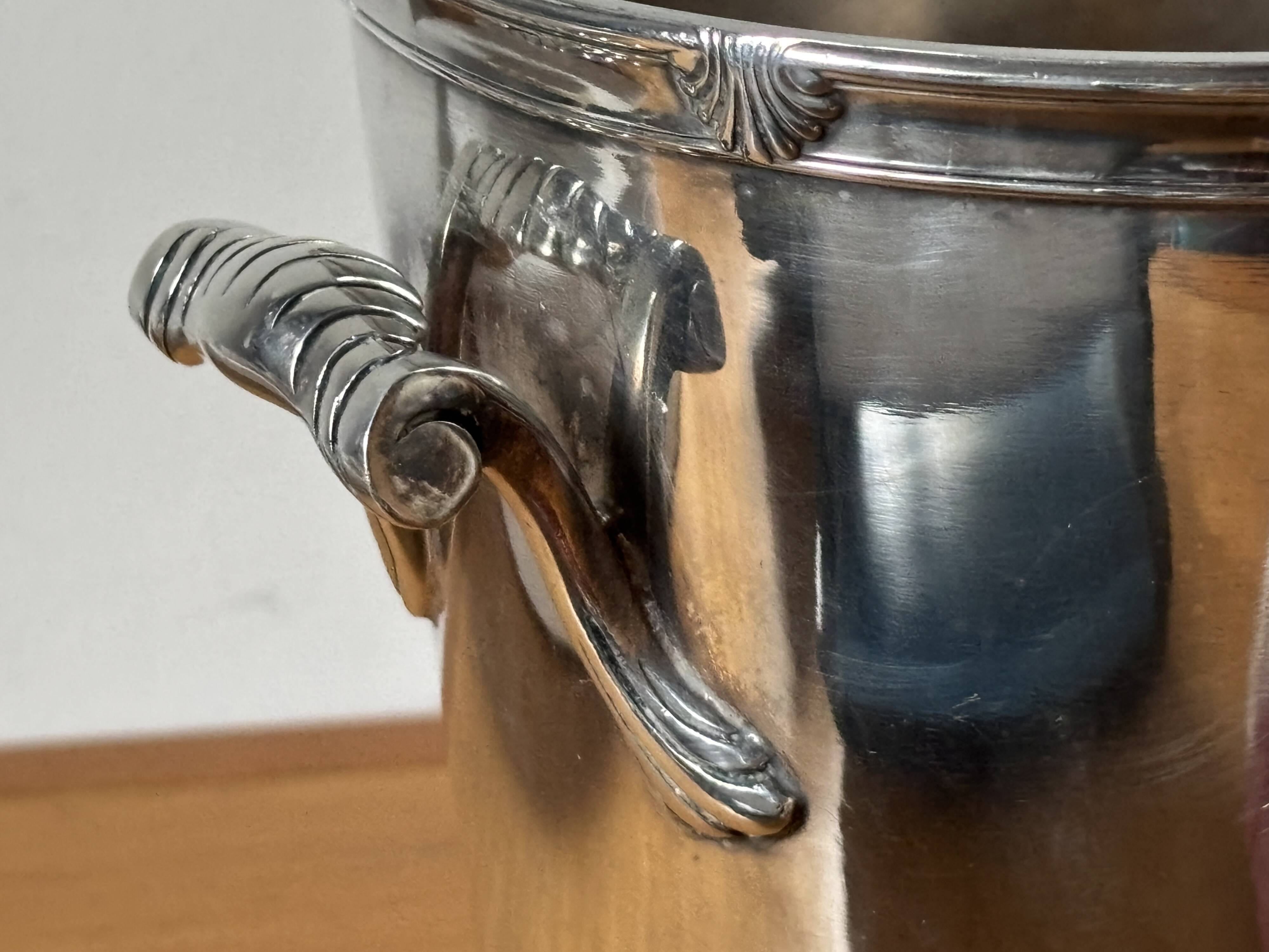 Ercuis silver-plated champagne bucket, France 1950s