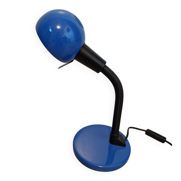 Lampe de bureau allemande Brilliant — style vintage, bleu électrique