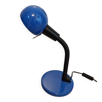 Brilliant German desk lamp — vintage style, electric blue