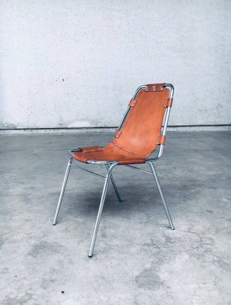 Italian Les Arcs Dining Chairs by Charlotte Perriand, 1960s, Set of 4