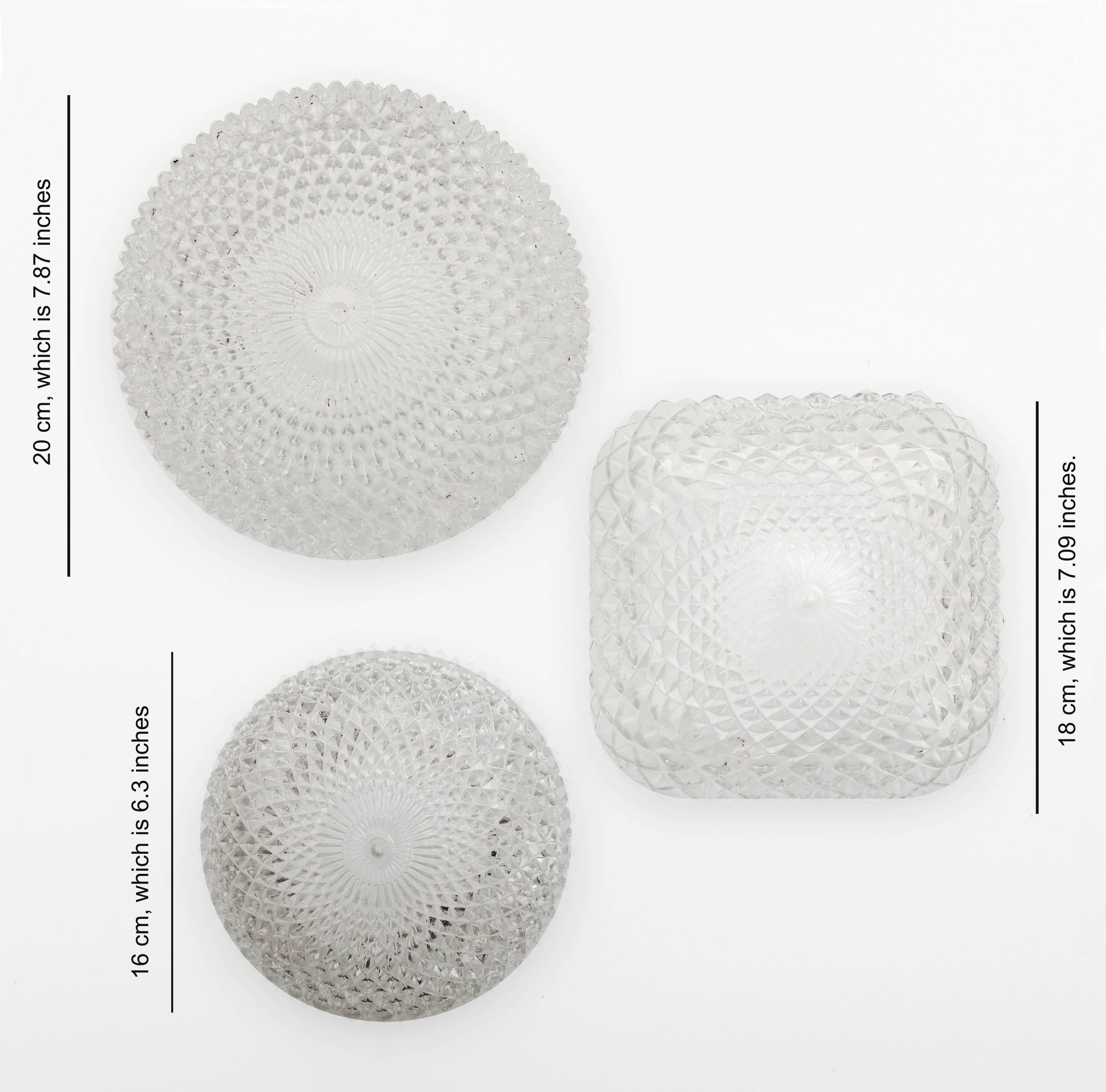 Three wall lights for Glashütte, Germany 1960s-70s