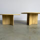Pair of vintage travertine coffee tables or side tables, 1970s
