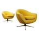 Pair of swivel armchairs by Carl Eric Klote for Overman MFG