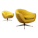 Pair of swivel armchairs by Carl Eric Klote for Overman MFG
