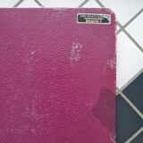 Burgundy leather underhand for office by l'aurige