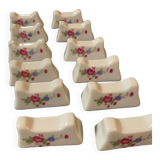 Porte couteaux x12 en porcelaine