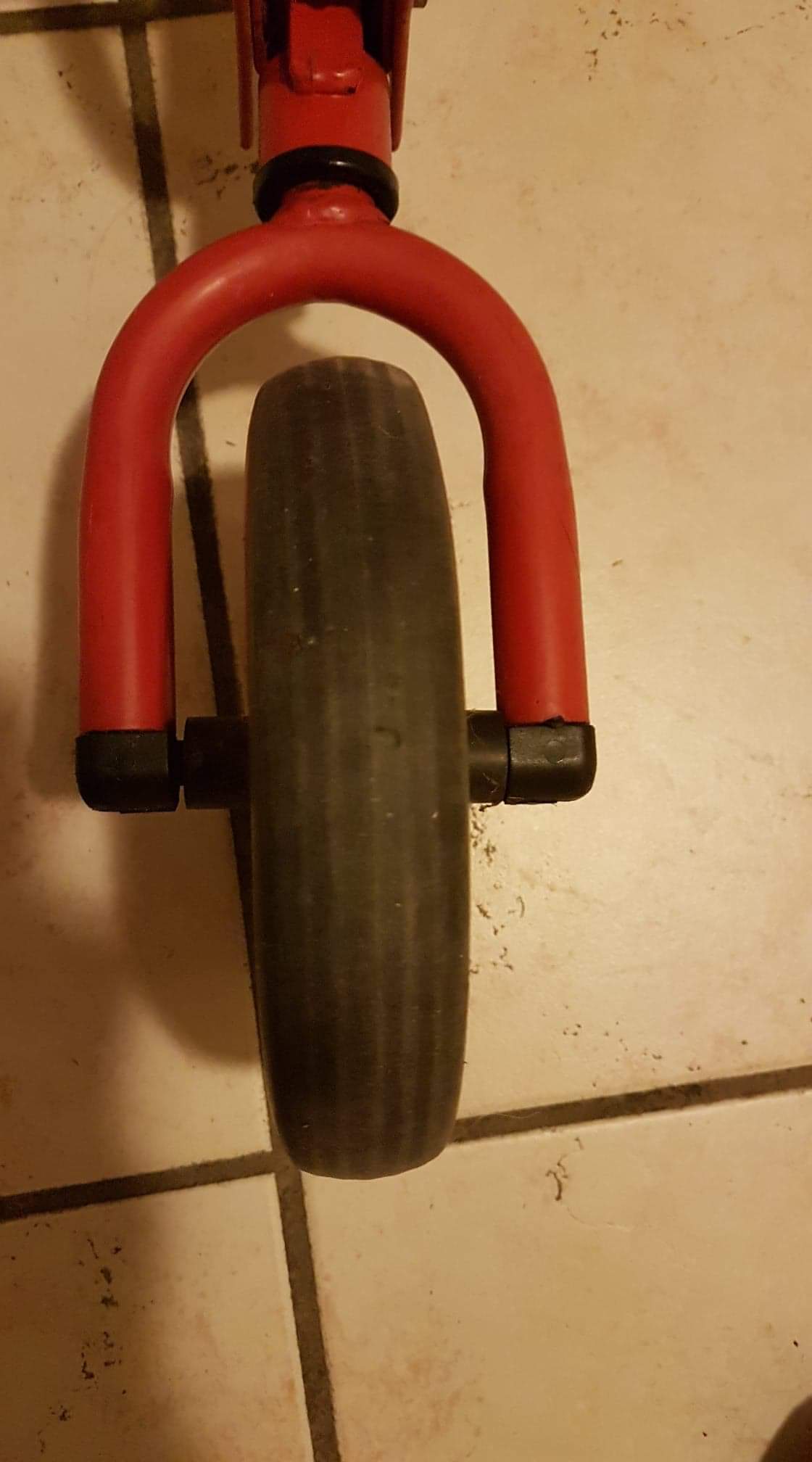 Trottinette pliable 3 roues Nordy rouge et blanche