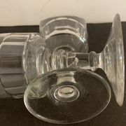 12 antique blown stemmed glasses, Mirabeau model of Baccarat