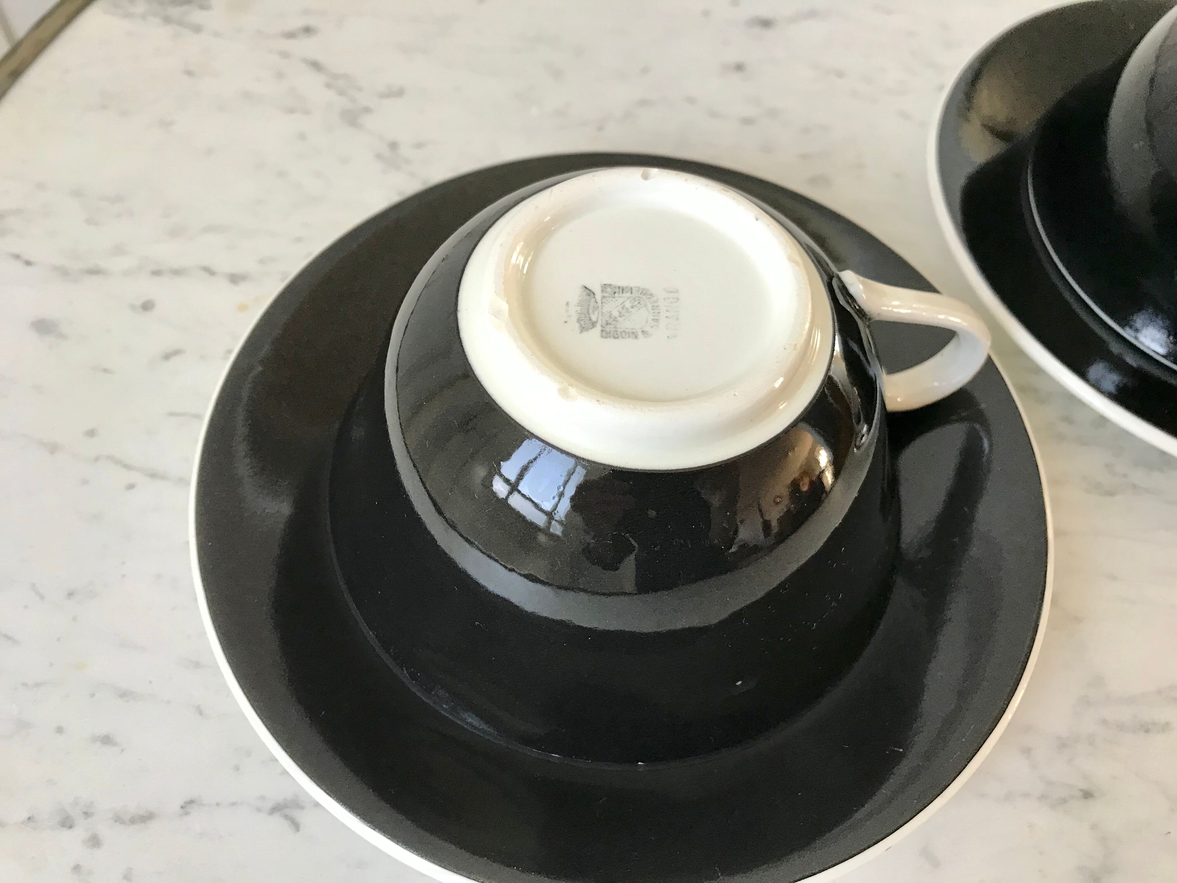 Duo of lunches Digoin Sarreguemines 50s