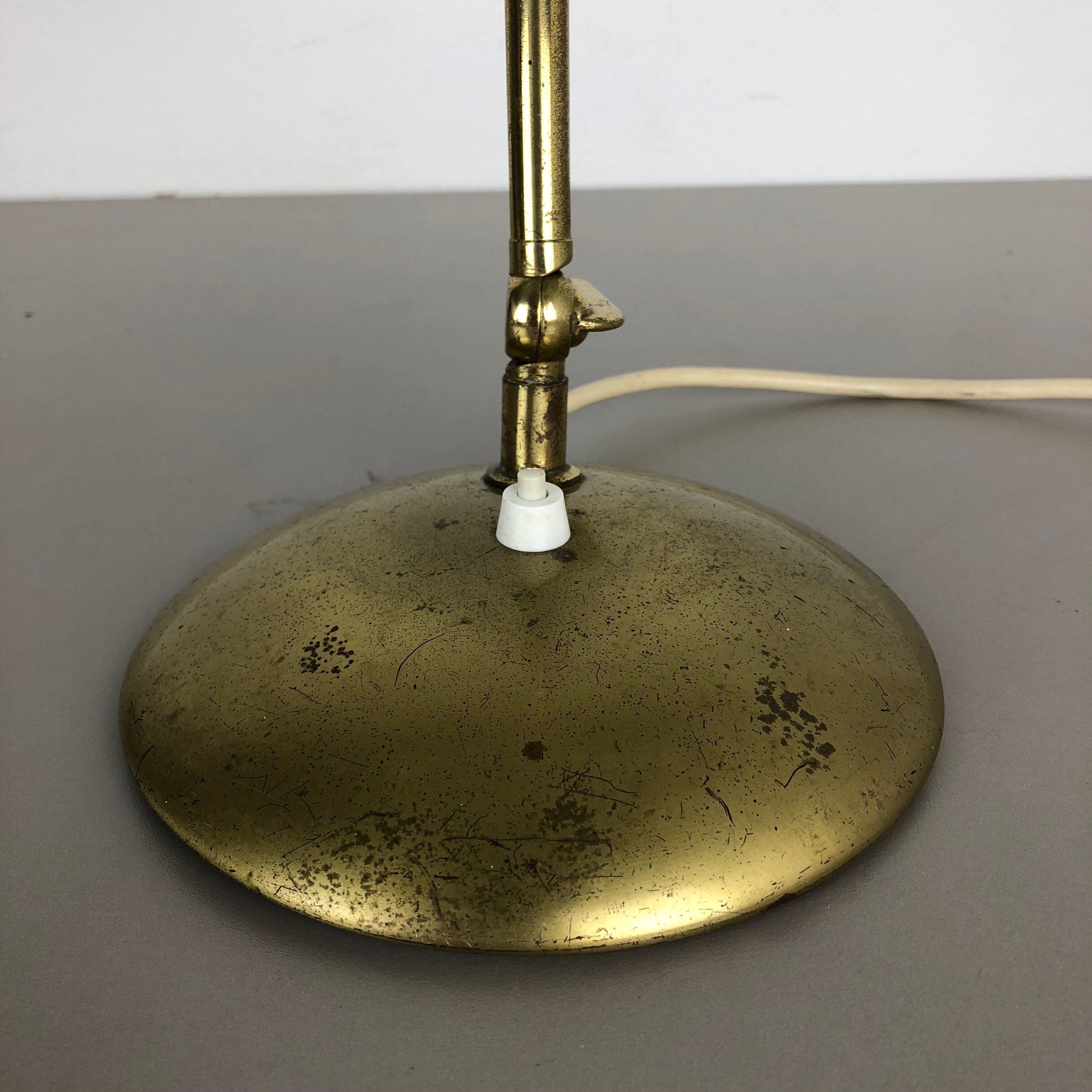 Original modernist brass metal table light made by Cosack attributed, Germany
