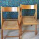 2 chaises pliantes en cannage